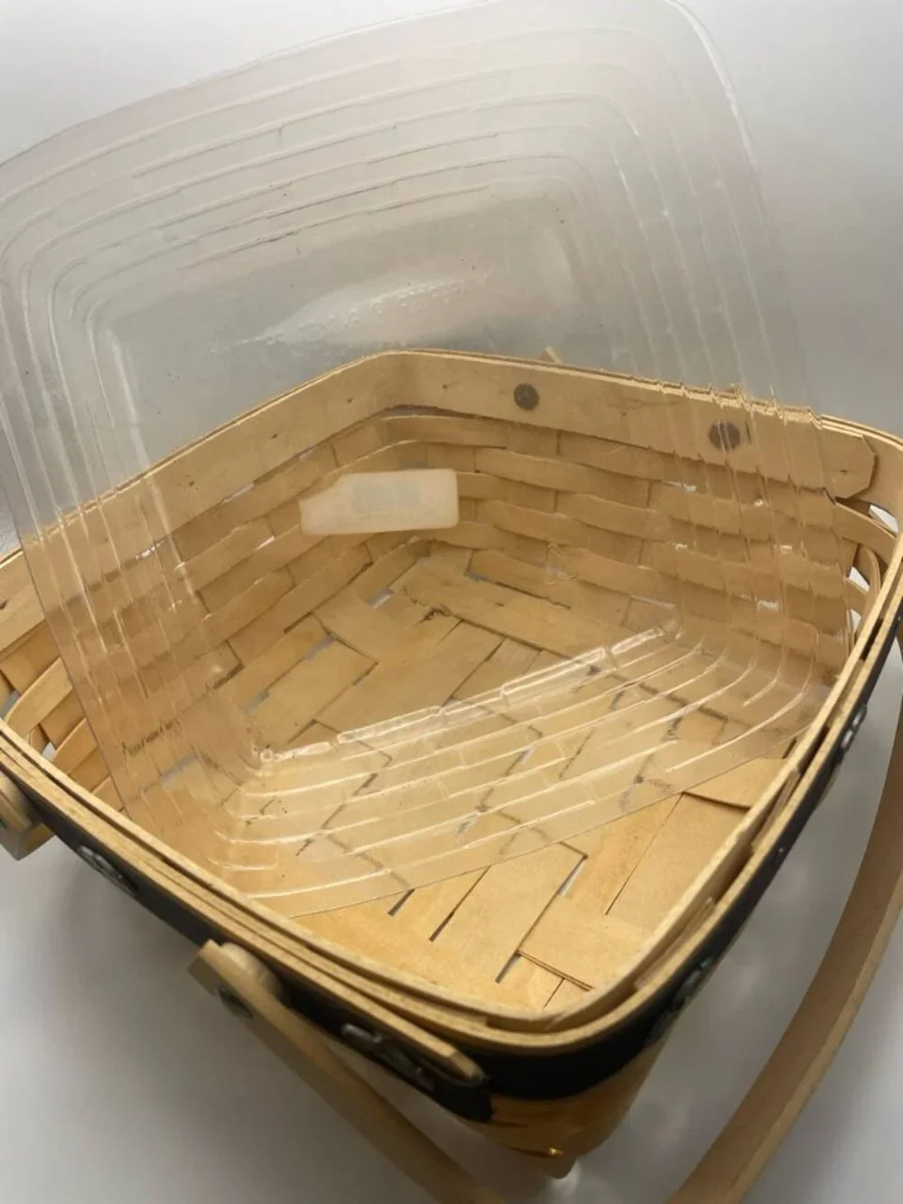 Longaberger Make A Basket Shop Woven Basket medium market with handles 2008